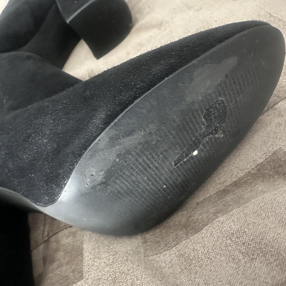 Steve Madden Boots Womens Size 11 Black Leather Norelle Ankle Booties Block Heel - Picture 4 of 16